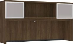 Classic Hutch 60" With 2 Glass Doors - Modern Walnut