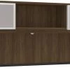Classic Hutch 66" With 2 Glass Doors - Modern Walnut -Office Furniture Store 6a6a8cefc1c70008cba41ebe2044 2