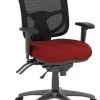 CoolMesh Pro Executive Mid Back Chair - Red Fabric With Titanium Base