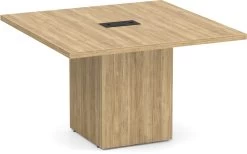 Classic Square-Edge Conference Table 4 Ft With Cube Base - Aspen