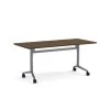 Flip Top Table With Square-Edge Top 30" X 48" - Modern Walnut Top With Silver Base 1 Flip Top Table With Square-Edge Top 30" X 48" - Modern Walnut Top With Silver Base -Office Furniture Store 73dfb868f9716d16f2b768ac0879