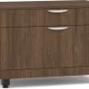 Encore 2-Drawer Storage Cabinet - Modern Walnut With Black Riser -Office Furniture Store 742e018a6b00aeb44043d1c58877