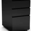 Premium Steel Metal Filing Cabinets - 3 Drawer In Black With Casters