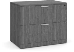 Lateral Filing Cabinet - 2 Drawer In Newport Grey