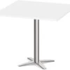 Classic Square Meeting Table 36" With Cross Brushed Metal Base -White