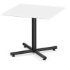 Classic Square Meeting Table 36" With Beveled-Edge Top And Black Metal Cross Base - White 1 Classic Square Meeting Table 36" With Beveled-Edge Top And Black Metal Cross Base - White -Office Furniture Store 7bc84d04f84171fe70a373da3847