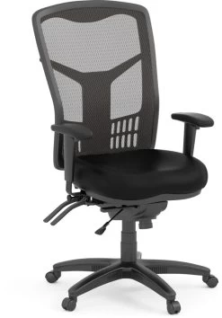 CoolMesh Executive High Back Chair - Black Antimicrobial Vinyl