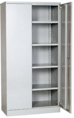 Heavy Duty Metal Storage Cabinets - 72" In Grey