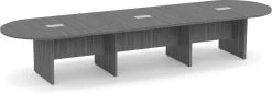 Classic Racetrack Conference Table 14 Ft - Newport Grey