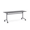 Flip Top Table With Square-Edge Top 24" X 60" - Newport Grey Top With Silver Base 2 Flip Top Table With Square-Edge Top 24" X 60" - Newport Grey Top With Silver Base -Office Furniture Store 89e2b8db394eb0a01f4f90c319a1