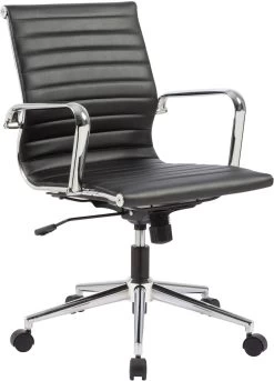 Nova Mid Back Chair - Black