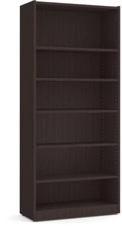 Heavy Duty Bookshelves - 6 Shelf In Espresso