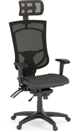 CoolMesh Pro Executive High Back Chair - Black Mesh With Headrest