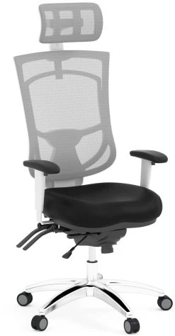 CoolMesh Pro Plus Executive High Back Chair - Black Leather With Headrest