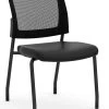 Aero Stackable Guest Chair Without Arms - Black Antimicrobial Vinyl -Office Furniture Store 9defebf0ee7260cacddd5b0d8d7e