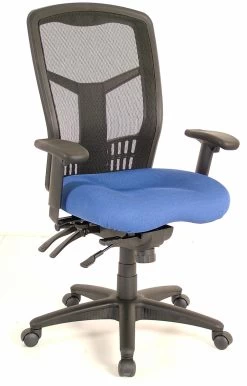 CoolMesh Executive High Back Chair - Blue Fabric