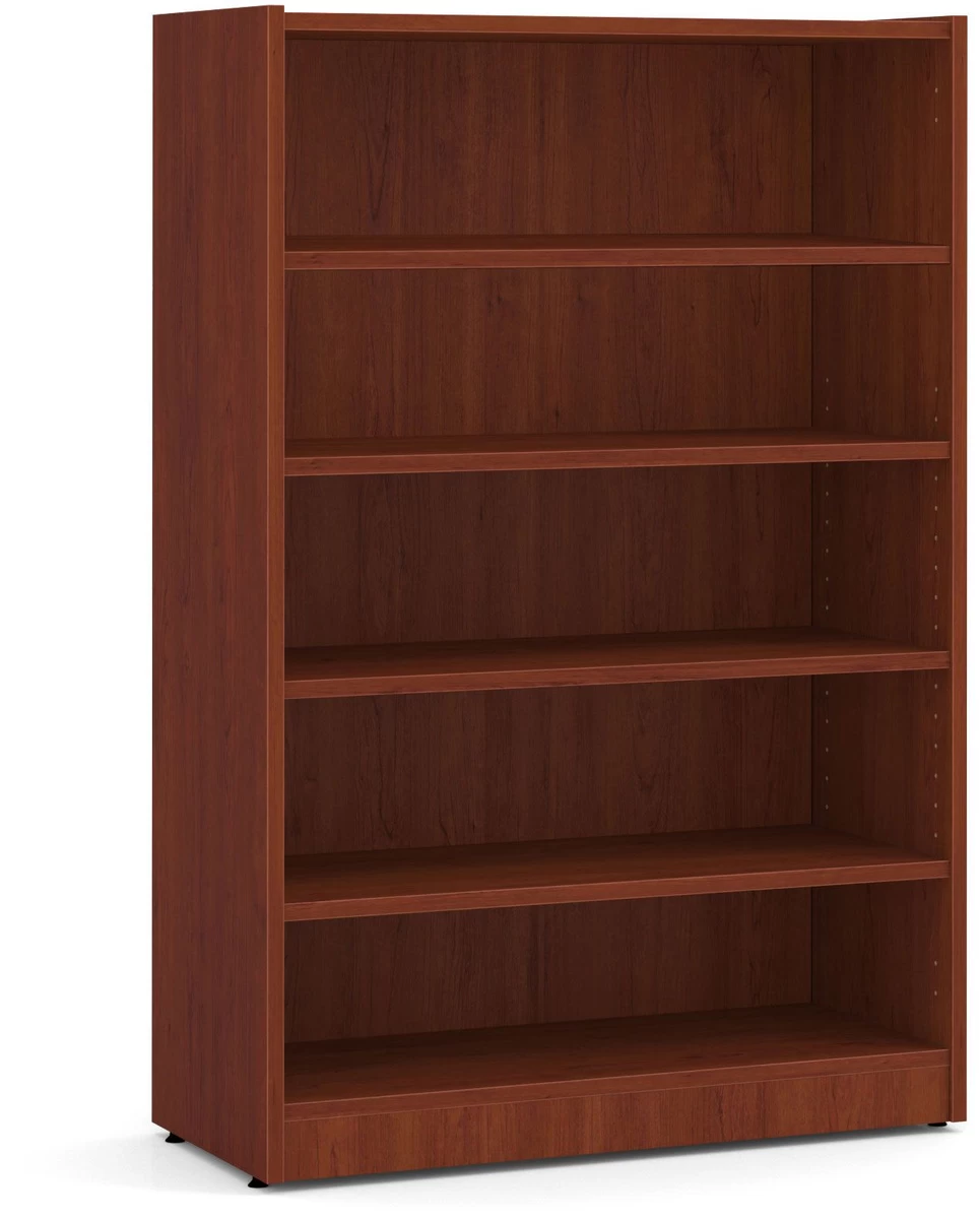Heavy Duty Bookshelves - 5 Shelf In Cherry 3 Heavy Duty Bookshelves - 5 Shelf In Cherry