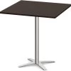 Classic Square Bistro Table 42" With Cross Brushed Metal Base - Espresso -Office Furniture Store a0d5b58fbfe32aef9ea19c4bf080