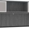 Classic Hutch 71" With 2 Glass Doors - Newport Grey -Office Furniture Store a25b70565d753ec04d5de3f02102 1
