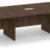Classic Racetrack Conference Table 14 Ft - Modern Walnut