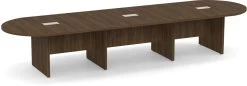 Classic Racetrack Conference Table 14 Ft - Modern Walnut