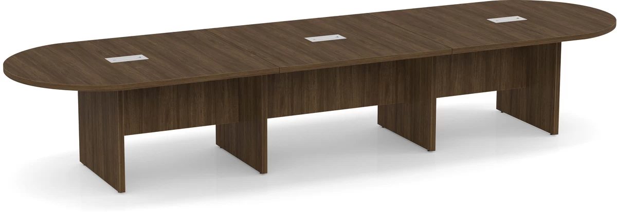 Classic Racetrack Conference Table 14 Ft - Modern Walnut 3 Classic Racetrack Conference Table 14 Ft - Modern Walnut