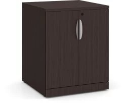 Mobile Locking Double Door Cabinet - Espresso