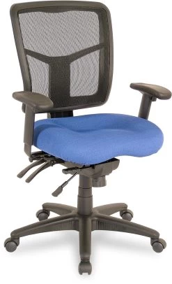 CoolMesh Executive Mid Back Chair - Blue Fabric