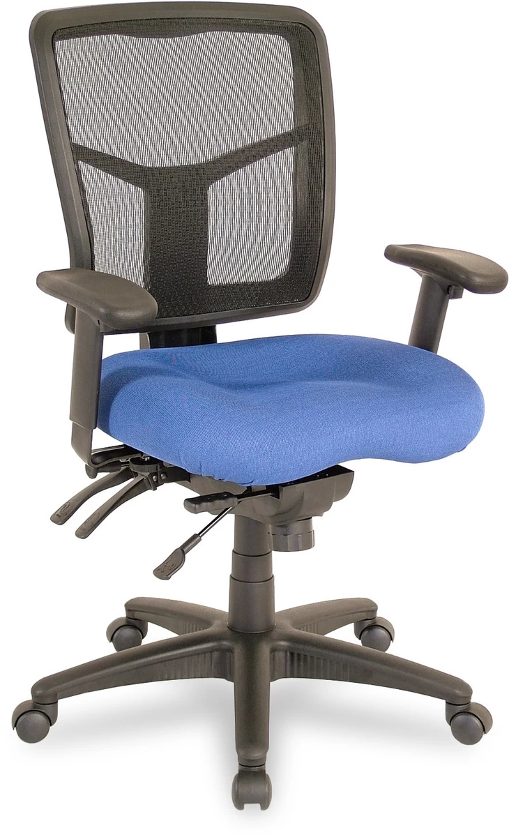 CoolMesh Executive Mid Back Chair - Blue Fabric 3 CoolMesh Executive Mid Back Chair - Blue Fabric