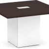 Classic Square-Edge Conference Table 4 Ft With Cube Base - Espresso With White Base -Office Furniture Store aa20761c21f78b7f736905e98590