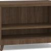 Signature Open Bookshelf - Modern Walnut Base And Top With Modern Walnut Legs