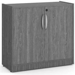 Heavy Duty Bookshelves With Door Kit - 2 Shelf In Newport Grey