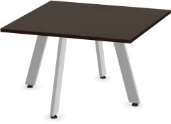 Classic Square Meeting Table 36" With V-Legs Base - Espresso