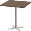 Classic Square Bistro Table 42" With Cross Brushed Metal Base - Modern Walnut -Office Furniture Store b27b6d4a97b28f51811ab9c6557d