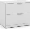 Lateral Filing Cabinet - 2 Drawer In White