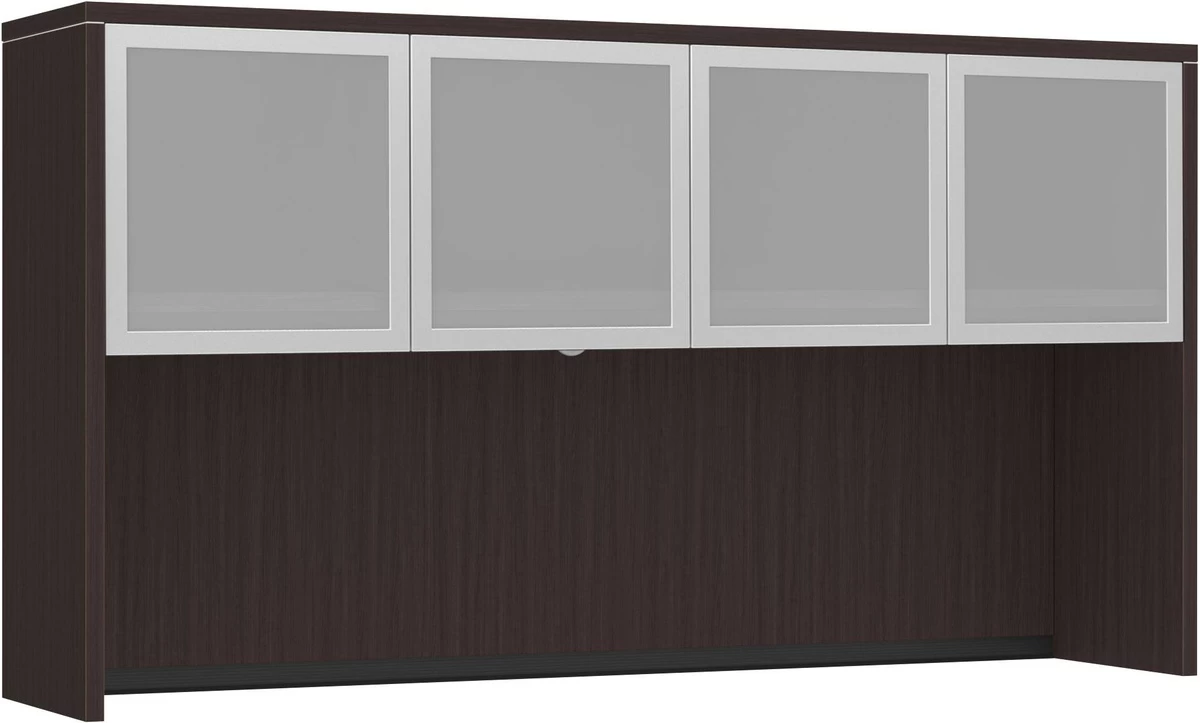 Classic Hutch 60" With 4 Glass Doors - Espresso 3 Classic Hutch 60" With 4 Glass Doors - Espresso