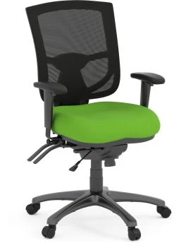 CoolMesh Pro Executive Mid Back Chair - Green With Titanium Base