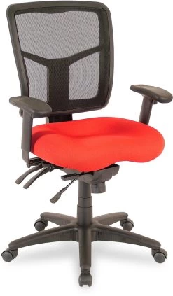 CoolMesh Executive Mid Back Chair - Red Fabric