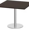 Classic Square Meeting Table 42" With Round Brushed Metal Base -Espresso 1 Classic Square Meeting Table 42" With Round Brushed Metal Base -Espresso -Office Furniture Store bc3d36261156d4d819414b5c85fd