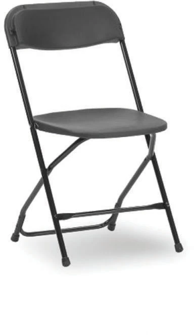 Polypropylene Plastic Folding Chair - Charcoal/Black 3 Polypropylene Plastic Folding Chair - Charcoal/Black