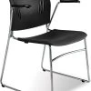 Tela Guest Chair With Arms - Black