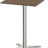 Classic Square Bistro Table 30" With Beveled-Edge Top And Cross Brushed Metal Base - Modern Walnut -Office Furniture Store c15a6ac9d2e9c6752f1d602de95d