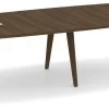 Signature Boat-Shape Conference Table 12 Ft - Modern Walnut And Silver Hardware -Office Furniture Store c2353f3d8d3074e13f319b82bf40