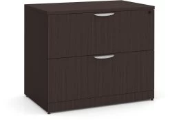 Lateral Filing Cabinet - 2 Drawer In Espresso