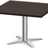Classic Square End Table 30" With Cross Brush Metal Base - Espresso -Office Furniture Store c8cba8b591e224fc662efec3a06d