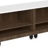 Encore Dual Open Bookshelf Credenza - Modern Walnut Base And White Top With Black Riser 1 Encore Dual Open Bookshelf Credenza - Modern Walnut Base And White Top With Black Riser -Office Furniture Store c9b456bbfc21ebb060f8cafcf4f8