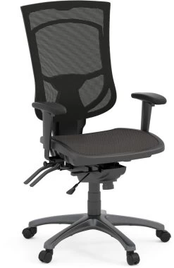CoolMesh Pro Executive High Back Chair - Black Mesh With Titanium Base