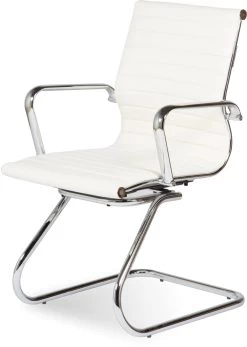 Nova Guest Chair - White Leathertek