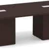 Classic Square-Edge Conference Table 8 Ft With Cube Base - Espresso -Office Furniture Store d2079420d49a164660119b54cdc6