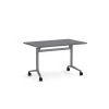 Flip Top Table With Square-Edge Top 24" X 48" - Newport Grey Top With Silver Base -Office Furniture Store d839d7c220279a1178bb16e3be6f